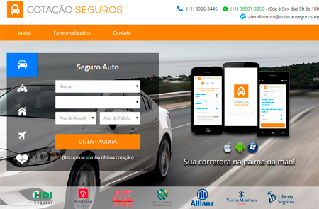 App permite cotações de seguros de automóveis em poucos segundos