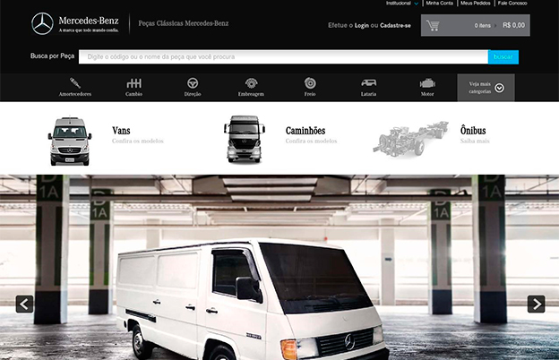 Mercedes-Benz cria site para venda de peças genuínas