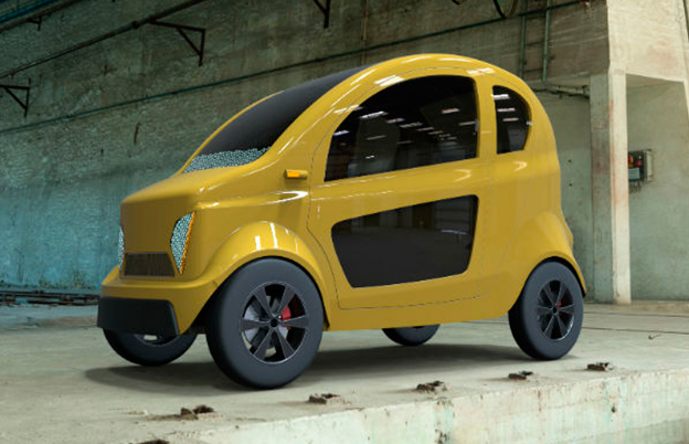 Veículo urbano com apenas 1,25 m de largura