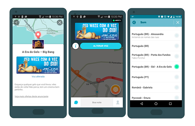 Waze ganha tematização especial de ‘A Era do Gelo’