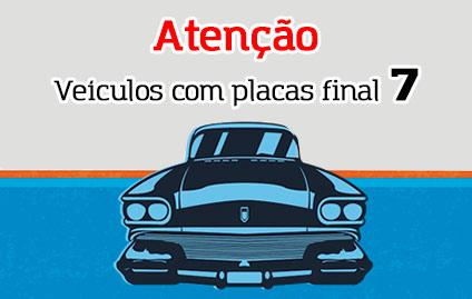Atenção: última semana para licenciar veículos com placas final 7