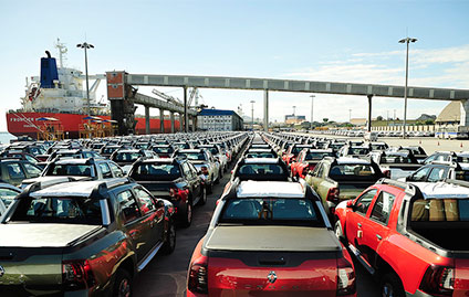 Exportações de veículos batem recorde em agosto