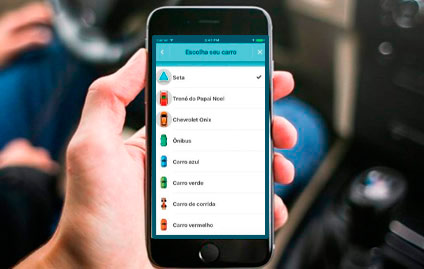 Waze de Natal com a voz do Papai Noel e carro como trenó