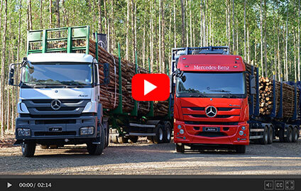 Mercedes-Benz apresenta novo caminhão Axor para transporte de madeira