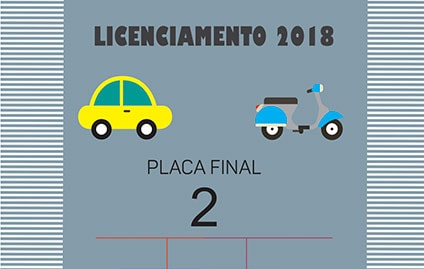 Licenciamento obrigatório: maio é a vez dos veículos com placas final 2