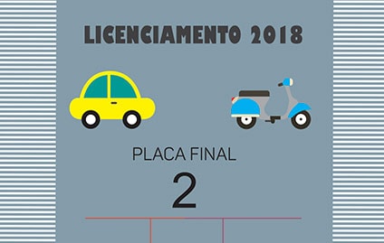 Licenciamento de veículos com placa 2 pode ser feito até 15 de junho