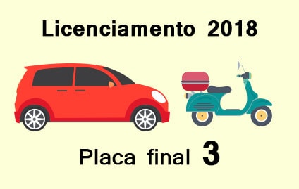 Dia 30 é a data limite para licenciar carros com placas final 3