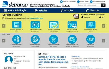 Atualização de dados no Detran.SP pode ser feita pela internet