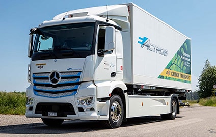 Mercedes-Benz inicia testes do Actros elétrico na Suíça