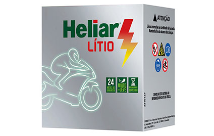 Heliar lança bateria de íons de lítio para motos