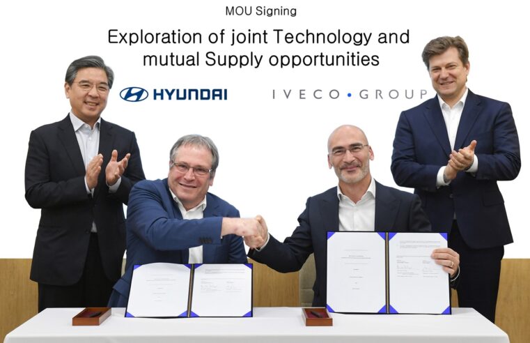 Iveco e Hyundai assinam memorando de intenções para colaboração futura