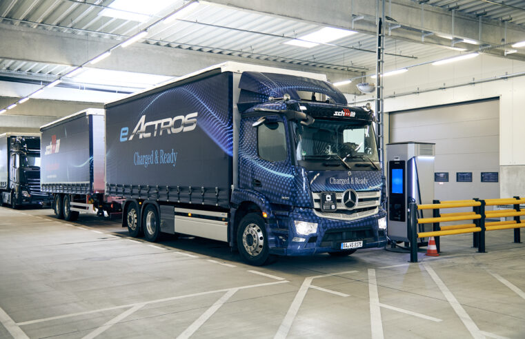 eActros com reboque é destaque nas estradas da Alemanha