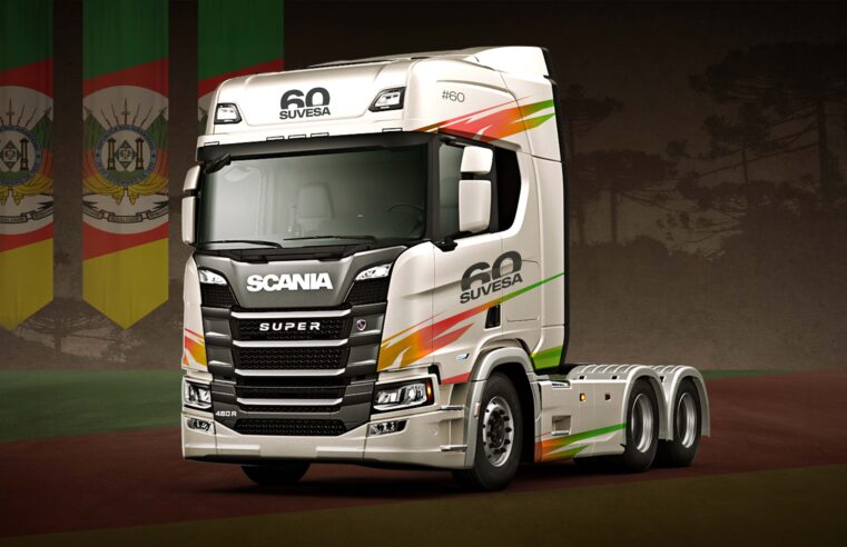 Scania Suvesa festeja 60 anos e anuncia edição especial de caminhão comemorativo